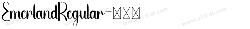 EmerlandRegular字体转换