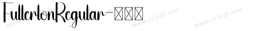 FullertonRegular字体转换