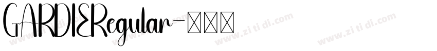 GARDIERegular字体转换