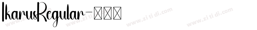 IkarusRegular字体转换