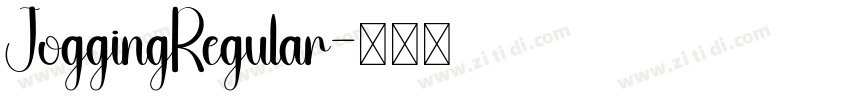 JoggingRegular字体转换