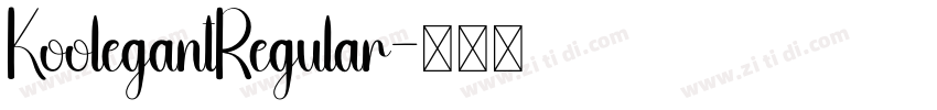 KoolegantRegular字体转换