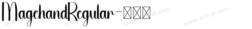 MagehandRegular字体转换