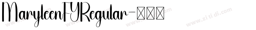 MaryleenFYRegular字体转换