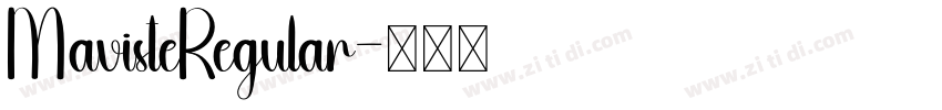 MavisteRegular字体转换