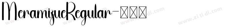 MeramizueRegular字体转换