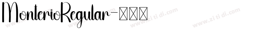 MonterioRegular字体转换