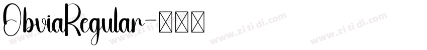 ObviaRegular字体转换