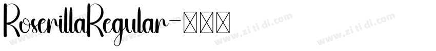 RoserittaRegular字体转换