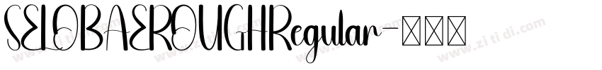 SELOBAEROUGHRegular字体转换