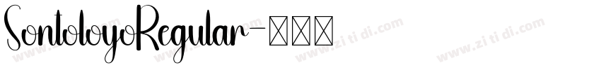SontoloyoRegular字体转换