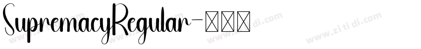 SupremacyRegular字体转换