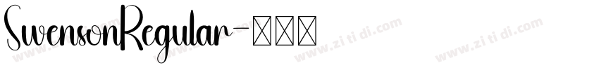 SwensonRegular字体转换