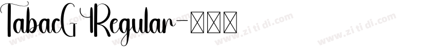 TabacG4Regular字体转换