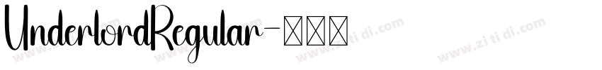 UnderlordRegular字体转换