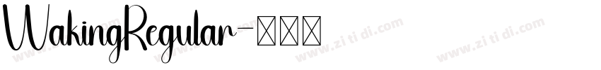 WakingRegular字体转换 WakingRegular字体转换