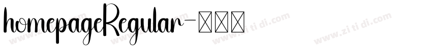 homepageRegular字体转换
