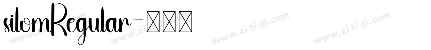 silomRegular字体转换