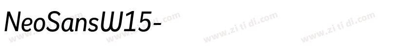 NeoSansW15字体转换