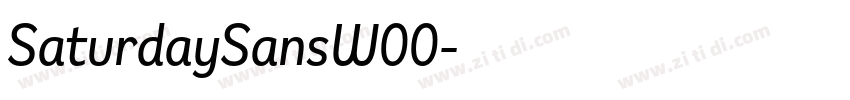 SaturdaySansW00字体转换
