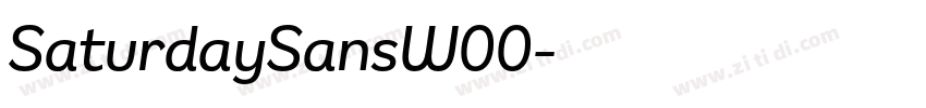 SaturdaySansW00字体转换