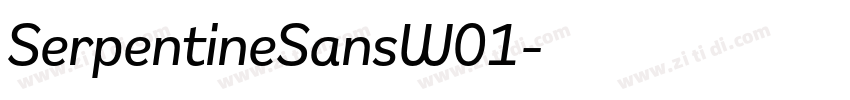 SerpentineSansW01字体转换
