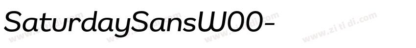 SaturdaySansW00字体转换