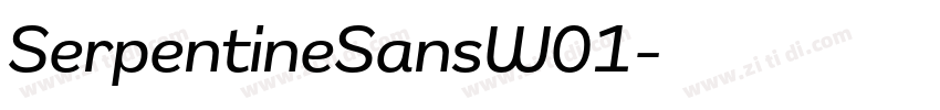SerpentineSansW01字体转换