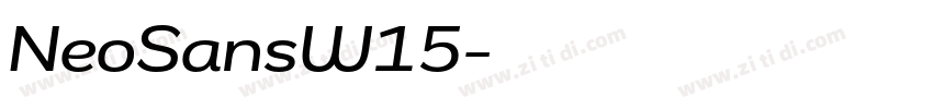 NeoSansW15字体转换