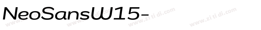 NeoSansW15字体转换