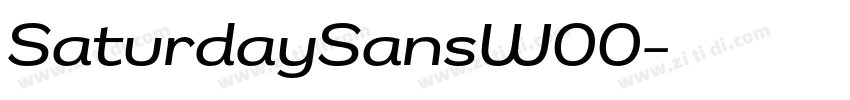 SaturdaySansW00字体转换