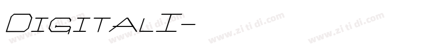 DigitalI字体转换