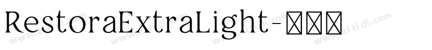 RestoraExtraLight字体转换