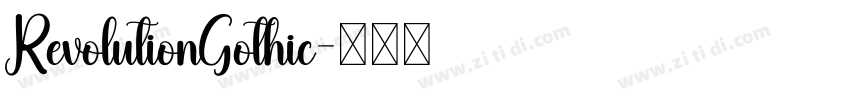 RevolutionGothic字体转换