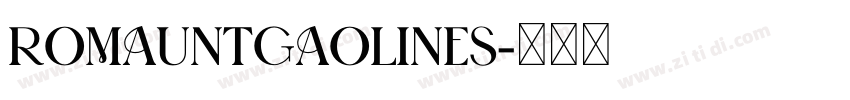 RomauntGaolines字体转换