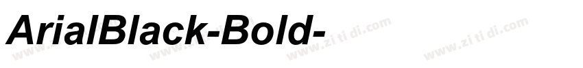 ArialBlack-Bold字体转换