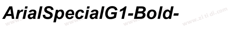 ArialSpecialG1-Bold字体转换
