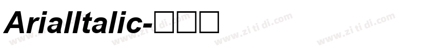 ArialItalic字体转换