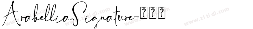 ArabelliaSignature字体转换