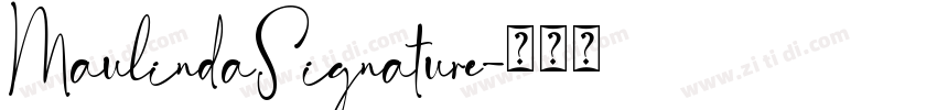 MaulindaSignature字体转换