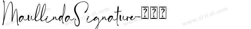 MaullindaSignature字体转换