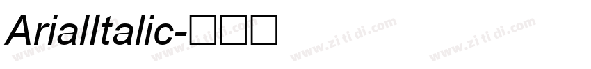 ArialItalic字体转换