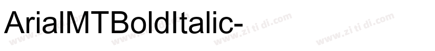 ArialMTBoldItalic字体转换
