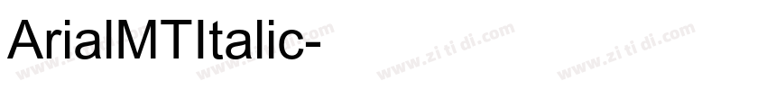 ArialMTItalic字体转换