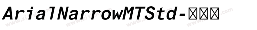 ArialNarrowMTStd字体转换