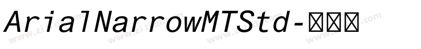 ArialNarrowMTStd字体转换