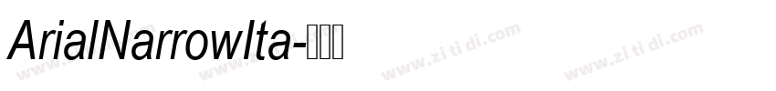 ArialNarrowIta字体转换