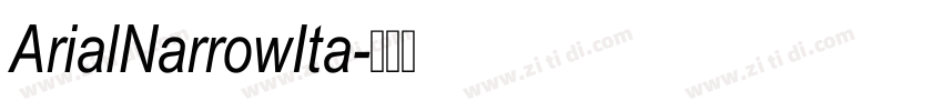 ArialNarrowIta字体转换
