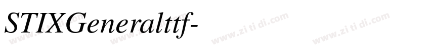 STIXGeneralttf字体转换