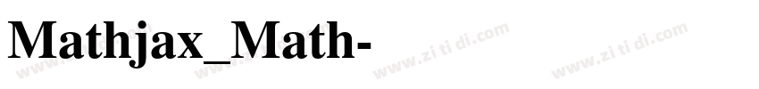 Mathjax_Math字体转换